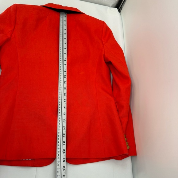 J.CREW RHODES BLAZER Size 8 Fiery Sunset IN LINEN E9766 - Picture 11 of 16